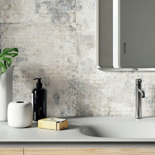 3D西斯萊清水模磁磚-彩花磚