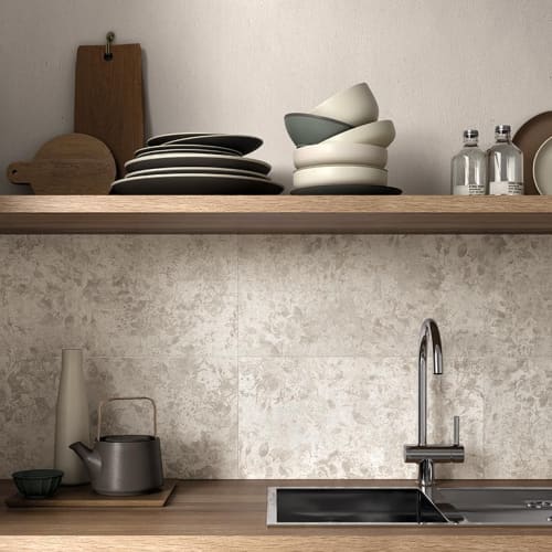 3D西斯萊清水模磁磚-白花磚