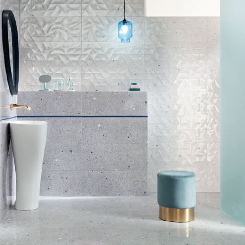 聖雷莫燦星水磨石磁磚-星空灰