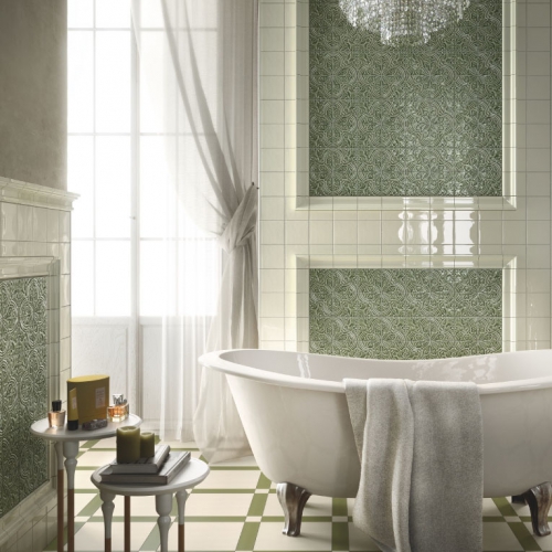 歐式古典手工花磚-海棠花