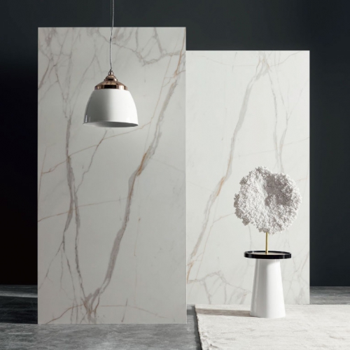 倫巴底黃金卡拉拉白大理石大板磚