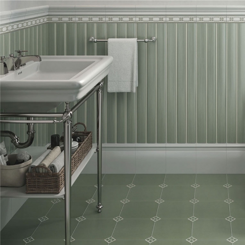 英式古典八角花磚-皇家素磚