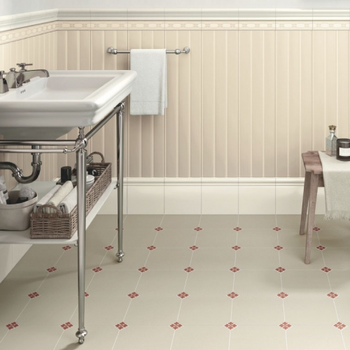 英式古典八角花磚-皇家素磚