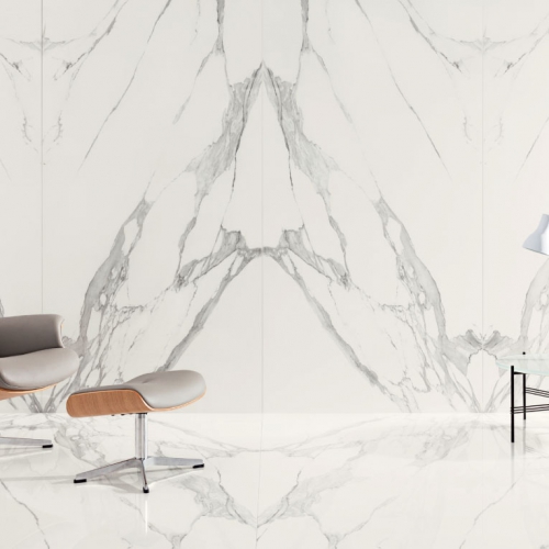 對紋電視牆-摩德納雕刻白大理石大板磚