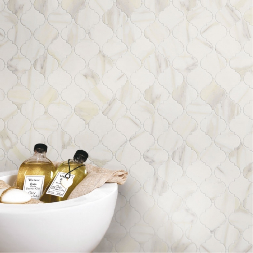 燈籠磚馬賽克-黃金卡拉拉大理石