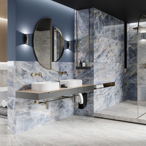 日爾曼大理石磁磚-珍珠藍