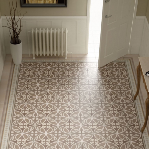 羅莉塔地毯花磚-茶棕