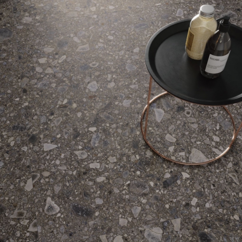 斑尼水磨石磁磚-隕石黑