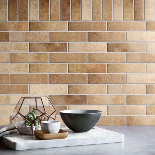 伯明罕復古文化磚-紅棕