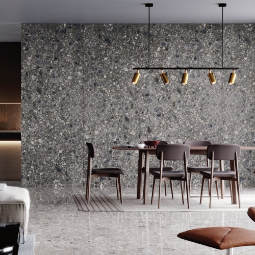 斑尼水磨石大板磚-鐵灰-霧面