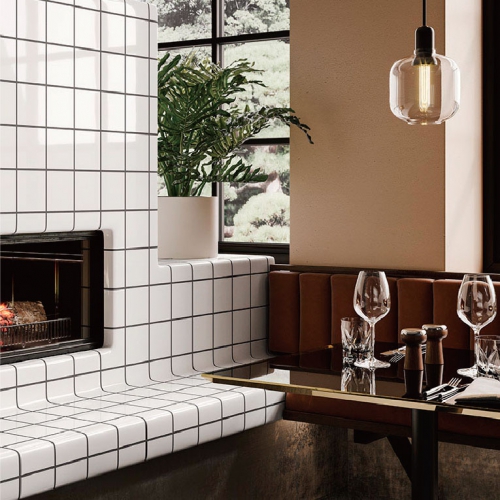 轉角磚配件-伊利諾極簡白