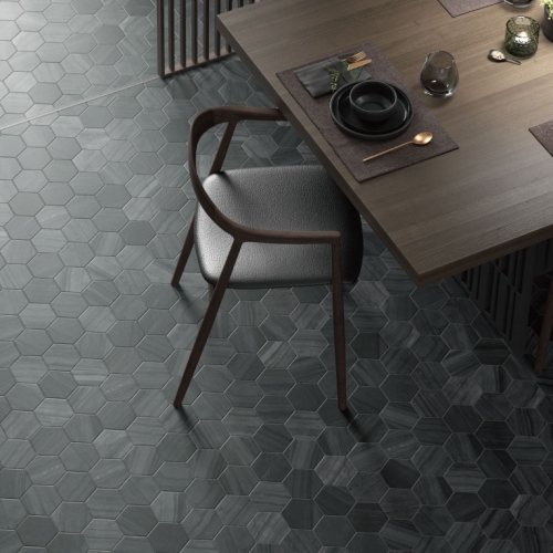 亞里斯石紋六角磚-質調黑