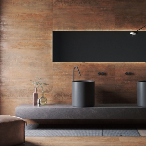 德瓦多清水模鏽磚-鏽棕