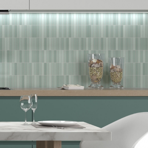 卡法蒂馬賽克地鐵磚-霧綠