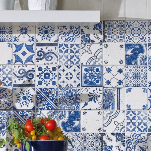 格雷沃青花瓷復古花磚