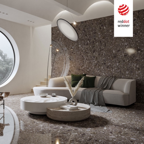 斑尼水磨石大板磚-隕石黑-霧面