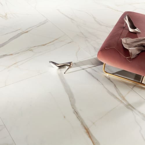 倫巴底黃金卡拉拉白大理石磁磚