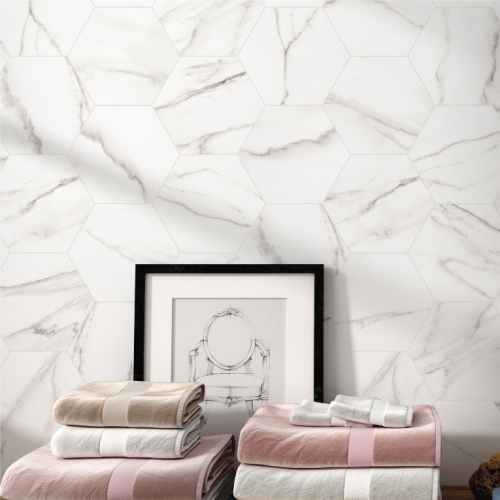 諾曼大理石六角磚-卡拉拉白