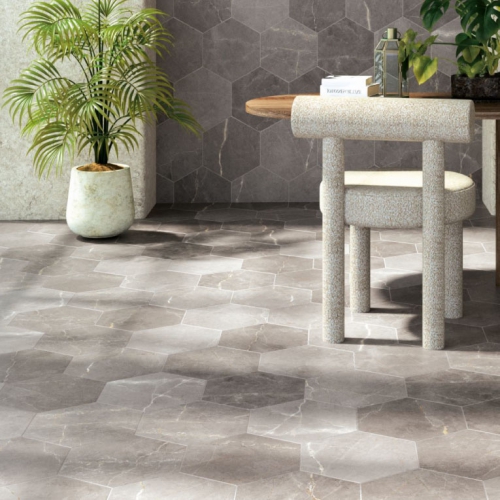 托萊多石紋六角磚-淺岩灰