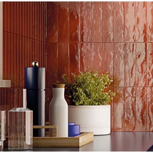 西恩納釉彩地鐵磚-珊瑚紅