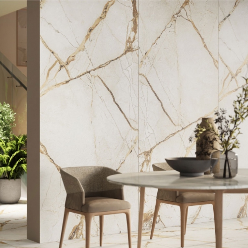 沃貝茲大理石大板磚-黃金雕刻-霧面