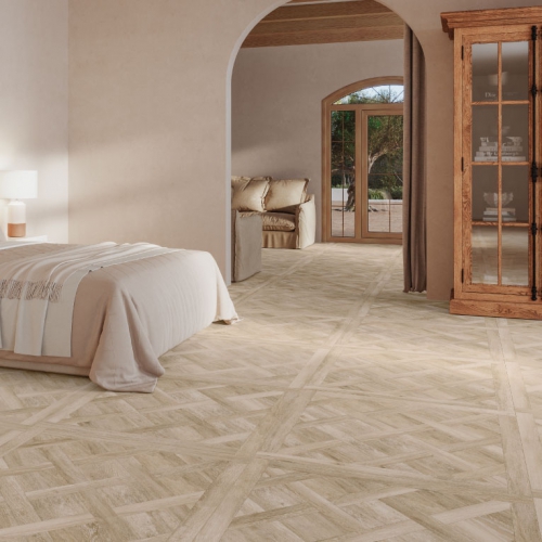 特勞恩拼接木紋磚-日光白柚