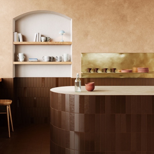 貝斯科地鐵磚-可可棕