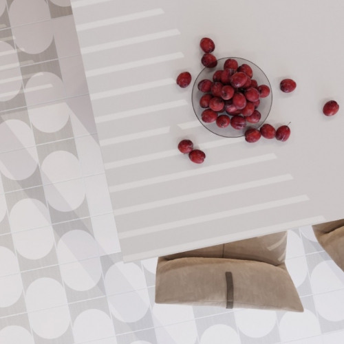 波蒂奇半弧花磚-沐光灰