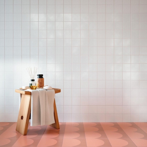 波蒂奇半弧花磚-珊瑚紅