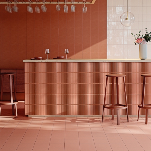 波蒂奇純彩磚-珊瑚紅