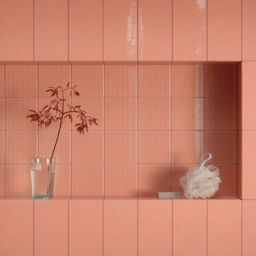 波蒂奇點點方塊磚-珊瑚紅