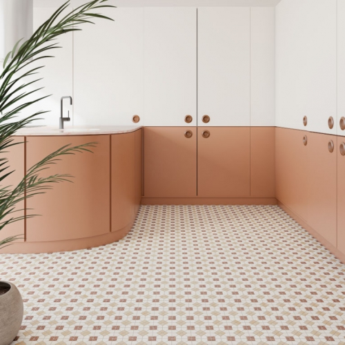 拜占庭馬賽克花磚-珊瑚紅