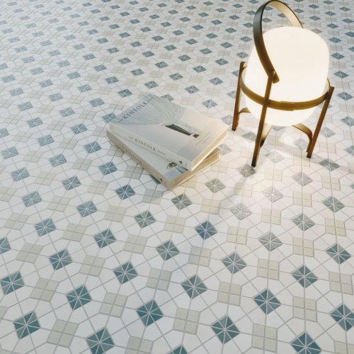 拜占庭馬賽克花磚-潮水藍