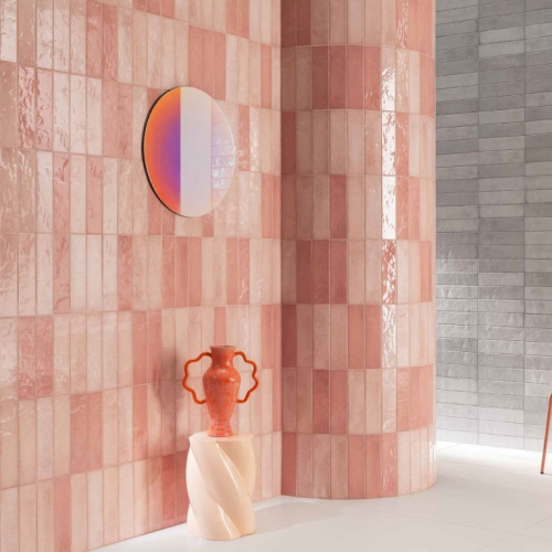 波爾沃地鐵磚-蜜桃粉