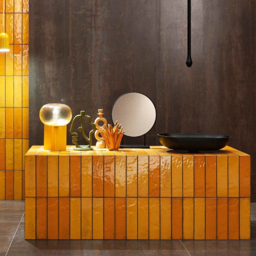 波爾沃地鐵磚-芥末黃