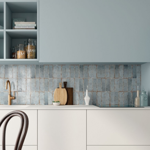 穆薩復古地鐵磚-日暮藍