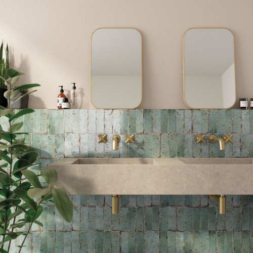 穆薩復古地鐵磚-松石綠