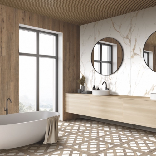 奧薩洛拼接木紋磚-霧鄉棕