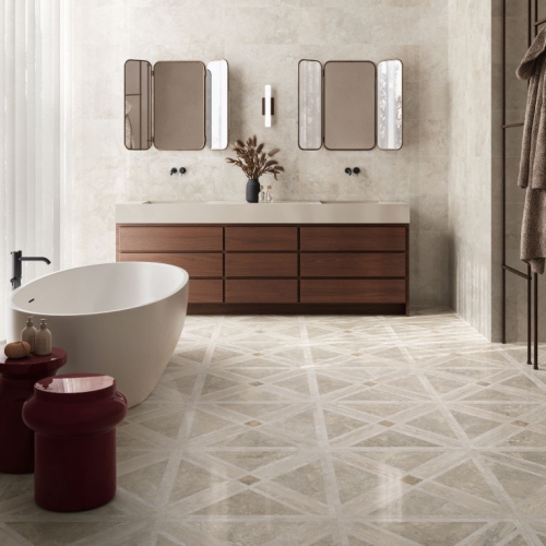 洛澤爾拼接大理石花磚