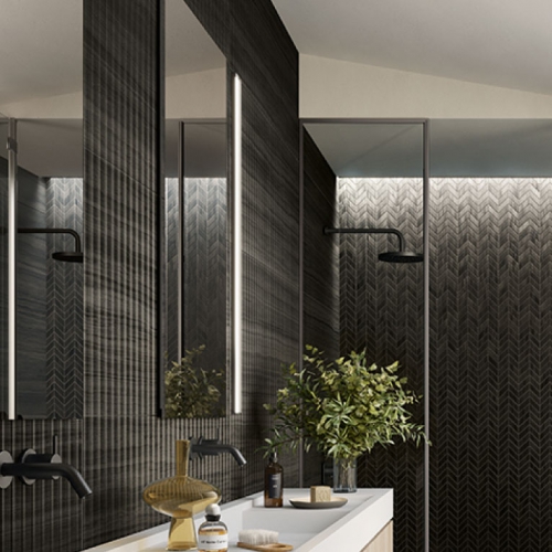 索菲亞石紋線條磚-碳黑