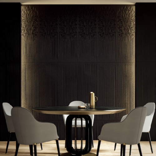 梅麗莎輕法式雕線壁磚-絕黑