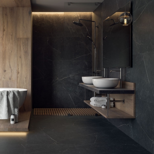 拉努斯石紋磁磚-宙黑