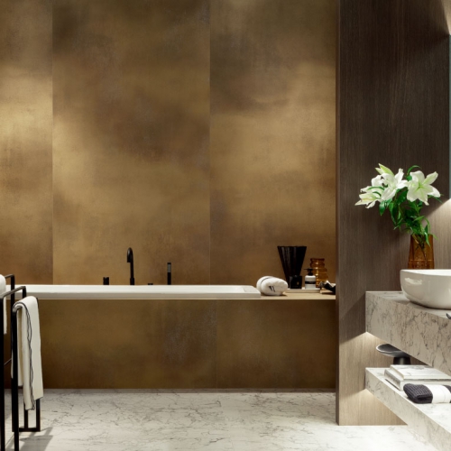 埃澤薩金屬薄板銹磚-3D霧面