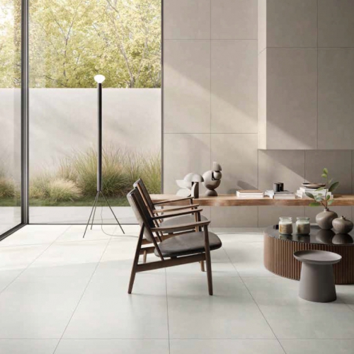 曼斯菲清水模磁磚-粉光白