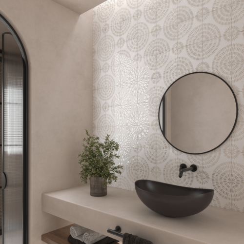 波希米亞復古花磚-仲夏煙花