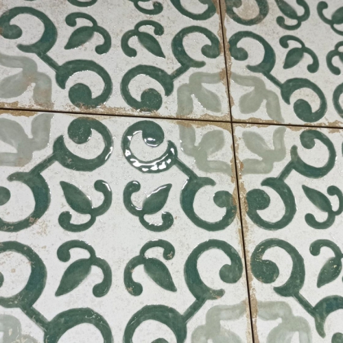 卡梅塔復古花磚-主花綠