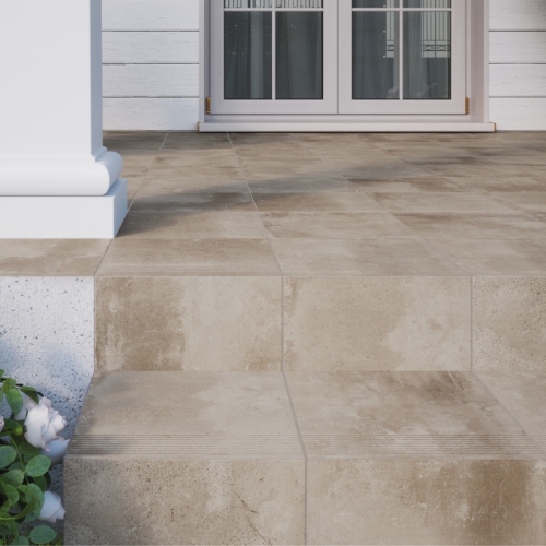 費南多復古樓梯磚-清水泥