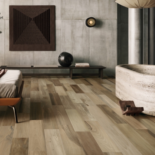 聖保羅胡桃木紋磚-暖棕