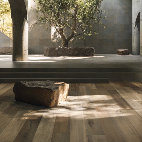 聖保羅胡桃木紋磚-暖棕