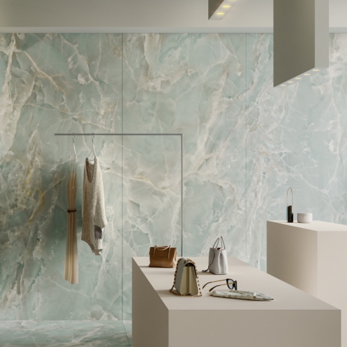 尼奧爾大理石薄板磚-亞馬遜綠-亮面